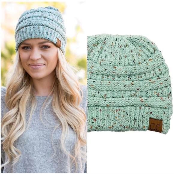 C.C Accessories - ✨RESTOCKED✨Mint Confetti CC Beanie